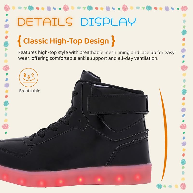 Scarpe da ginnastica luminose per bambini con luci LED, unisex, con luci a LED, lampeggianti, per ragazzi e ragazze