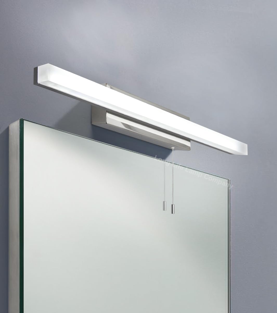 Long Life Lamp Company LED Bathroom Mirror Light Pull Cord Switch Cool White 9w 6500k Chrome ML15 - Image 4