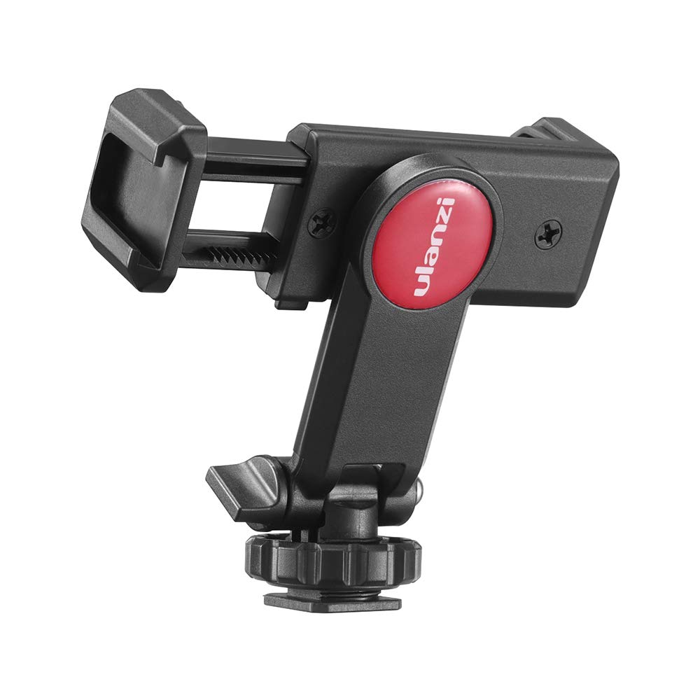 BAGGRARotatable Tripod Phone Holder Clamp Clip Mount Adapter with 1/4 Hot Shoe Microphone Mount Cold Shoe 360 Degree Rotatable