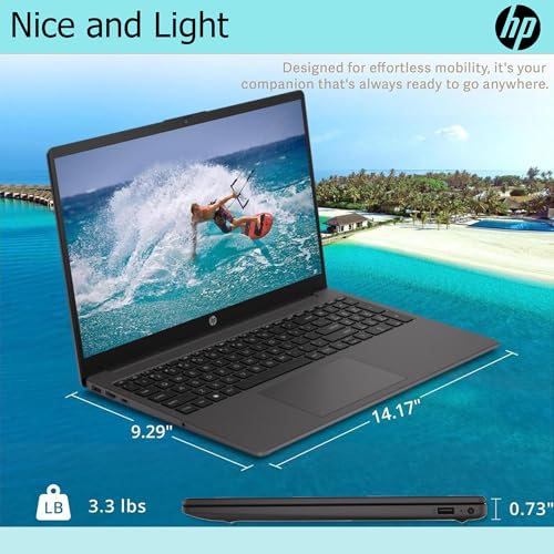 Image of HP 15.6 inch Laptop with Free Microsoft 365| 32GB RAM, 128GB SSD with 128GB External Drive| Intel Quad-Core Processor| HDMI| USB-C| Intel UHD Graphics| LED Backlight| Windows 11 H|Black