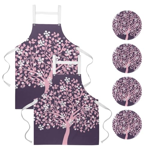 Tabliers de cuisine oiseaux et fleurs pour illuminer vos moments de pâtisserie en duo