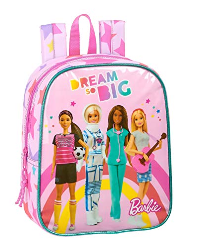 Safta 612010232 Mochila guardería niña Adaptable Carro Barbie  Rosa