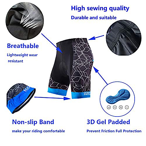 Calzas ciclismo para hombre con acolchado azul talla S miniatura 3