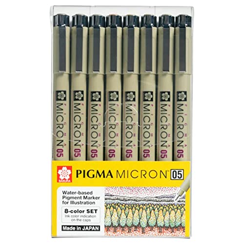 10 Best Manga Pen Sets Every Aspiring Artist Needs in Their Kit 9 Sakura Pigma Micron 8 Color Fineliner Set