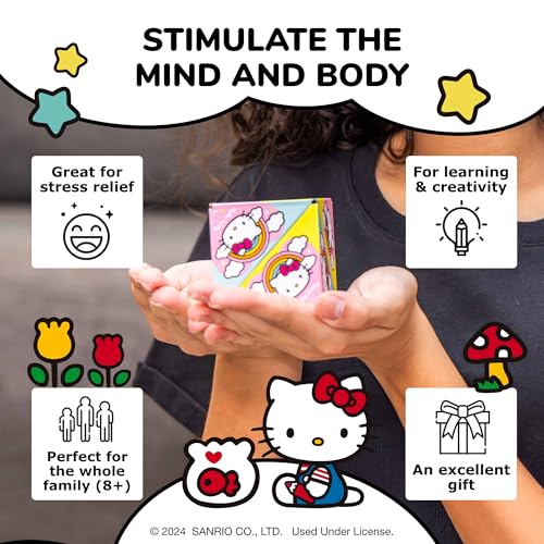 Image of Shashibo Hello Kitty Magnetic Puzzle Cube, Stress Relief Fidget Toy | 100+ Possible Shapes, Sensory Fidget Toy For Adults & Kids, Fun Shape Shifting Puzzle Box For All Ages