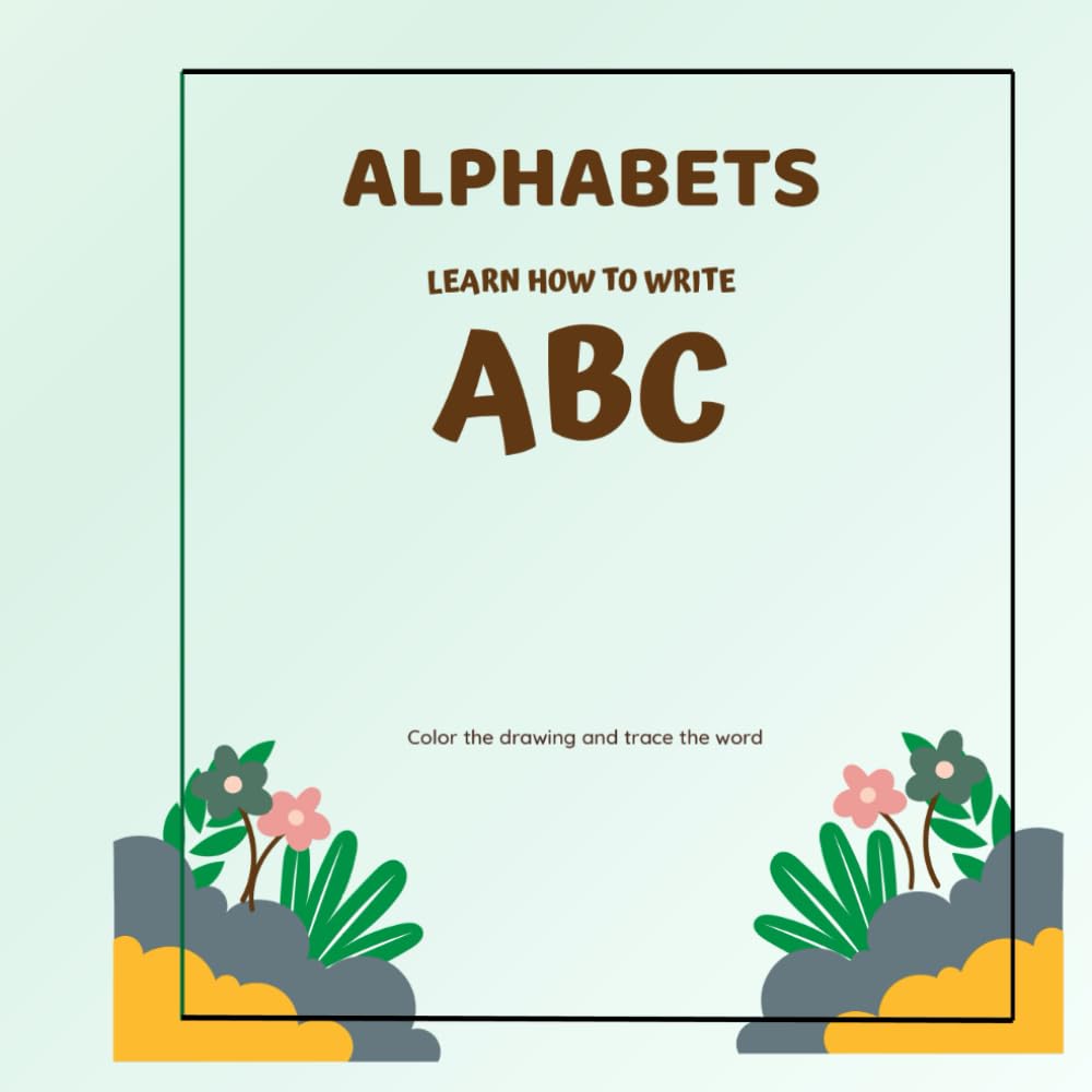 alphabetic coloring and tracing book: kids alphabetic tracing A-Z and coloring and tracing words