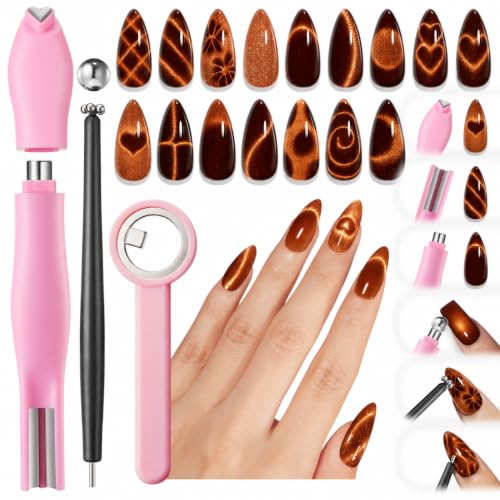 modelones Cat Eye Magnet Nail Magnets Cateye Fall Brown Gel Polish Stuff