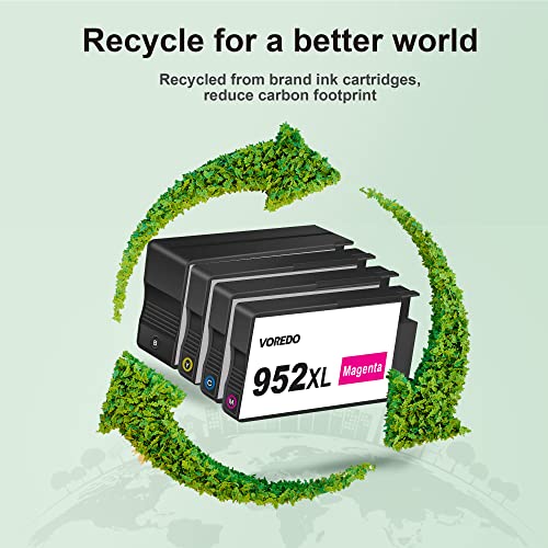 952Xl Ink Cartridges Combo Pack Replacement For Hp 952Xl 952 Ink High Yield Work With Hp Officejet Pro 7740 8210 8710 8720 8740 8715 7720 8725 8730 Printer (Black, Cyan, Magenta, Yellow, 4 Pack) #TOP4
