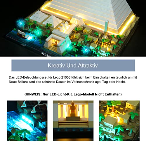 LED Light Set for Lego Cheops Pyramid (Lights Only) - Image 3