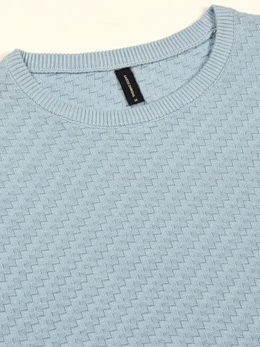 Image of Thomas Scott Men's | Textured | Half Sleeve | Slim Fit | 100% Cotton | Round Neck | Casual Tshirt