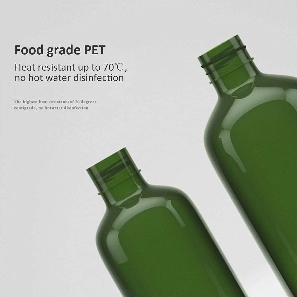 Plastikowe Butelki z Dozownikiem z pompką, 16,9 Uncji / 500 Ml Butelki z pompką Wielokrotnego Użytku do Szamponu Odżywka do Balsamu Mydło w Płynie, Butelka z Dozownikiem (Czerniawa zieleń)