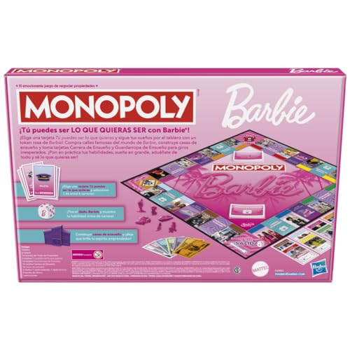 Monopoly Barbie Juego de Mesa para 2-6 jugadores 8+ miniatura 4