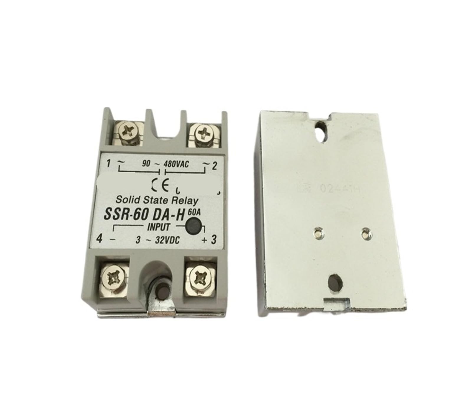 Relé de estado sólido, SSR60DA-H, 3-32 V DC, 90-480 AC, 60 A