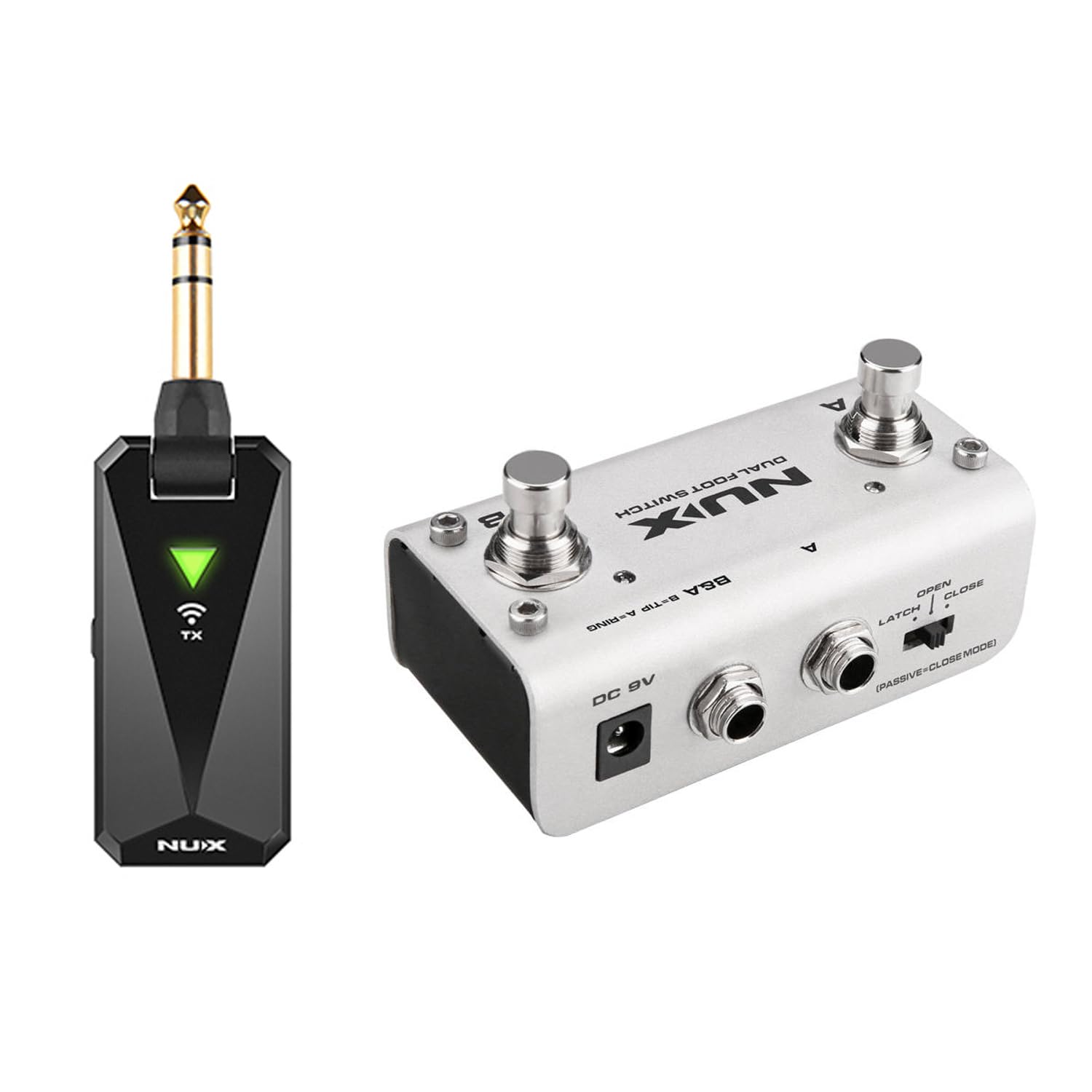 Nux Mighty Space Drahtloser Modeling Verstärker für Gitarre und Bass + keepdrum Klinkenkabel