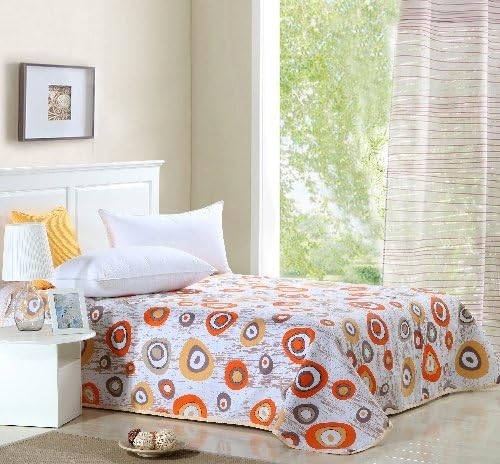 Linen Bed Mat Pad Mattress Cover Sheet With 2 Pillow Cover (180 cm x 200 cm, LX-019)