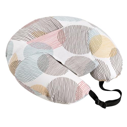 Image of Wakefit Feeding Pillow for New Born Baby | 3 Months Warranty | 5 in 1 Nursing Pillow with Belt and Hoop for Breastfeeding with Cotton Removable Cover | Moonshine