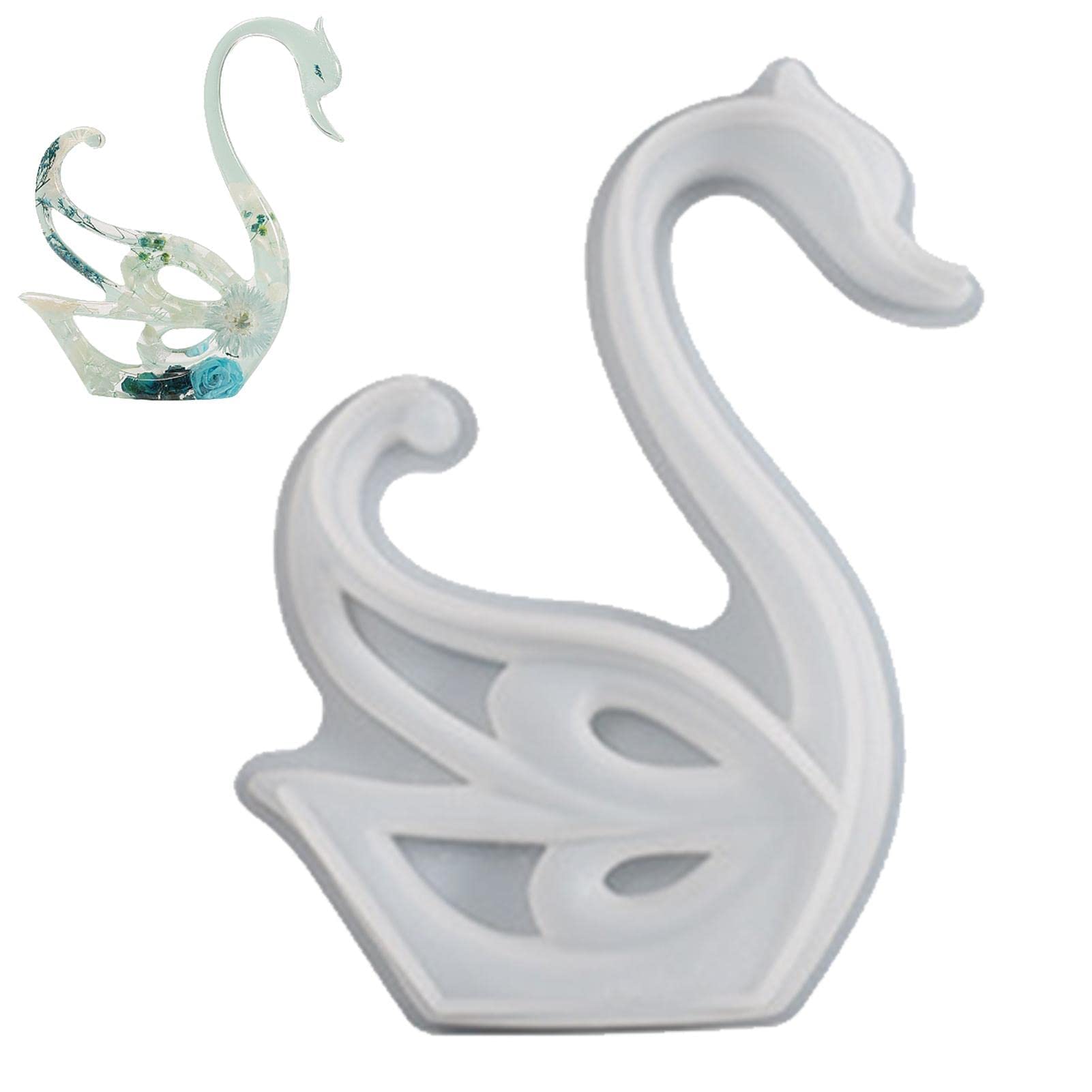 KASTWAVE Create Elegant Swan Sculptures with Large Silicone Resin Molds - Perfect for DIY Home Decor, Statues, and Gifts