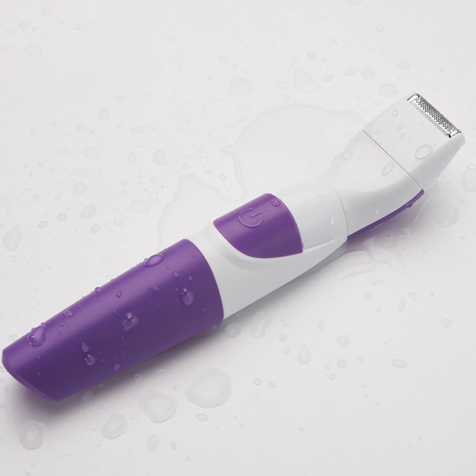 2 in 1 Waterproof Women Hair Trimmer Electronic Washable Hair Trimmer Clipper for Bikini Line Wet and Dry Use, Purple - Image 3