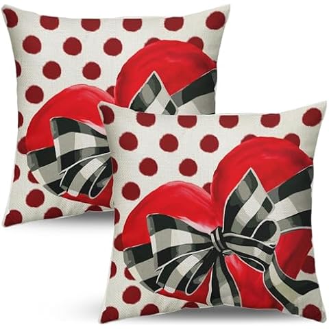 HINGTAI Heart Pillowcase Set for Valentine's Day Cover