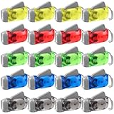 Droutti 20 Pcs Hand Crank Flashlight 3 LED Torch Mini Lamp Translucent Case No-Battery Flashlight Handpress Powerful Emergency Light Safety Tool for Camping Hiking Emergency Survival Outdoor Sports
