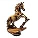 Statue de cheval - Effet en bois - Figurine décorative