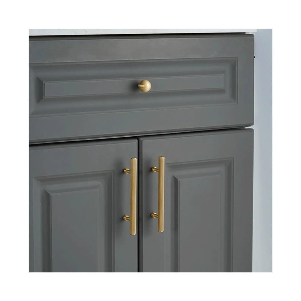 Maniglie for mobili in ottone massiccio a strisce moderne, maniglie dorate for armadi e cassetti, for di da cucina lusso Maniglia per porta dell'armadio(Brass-416mm)