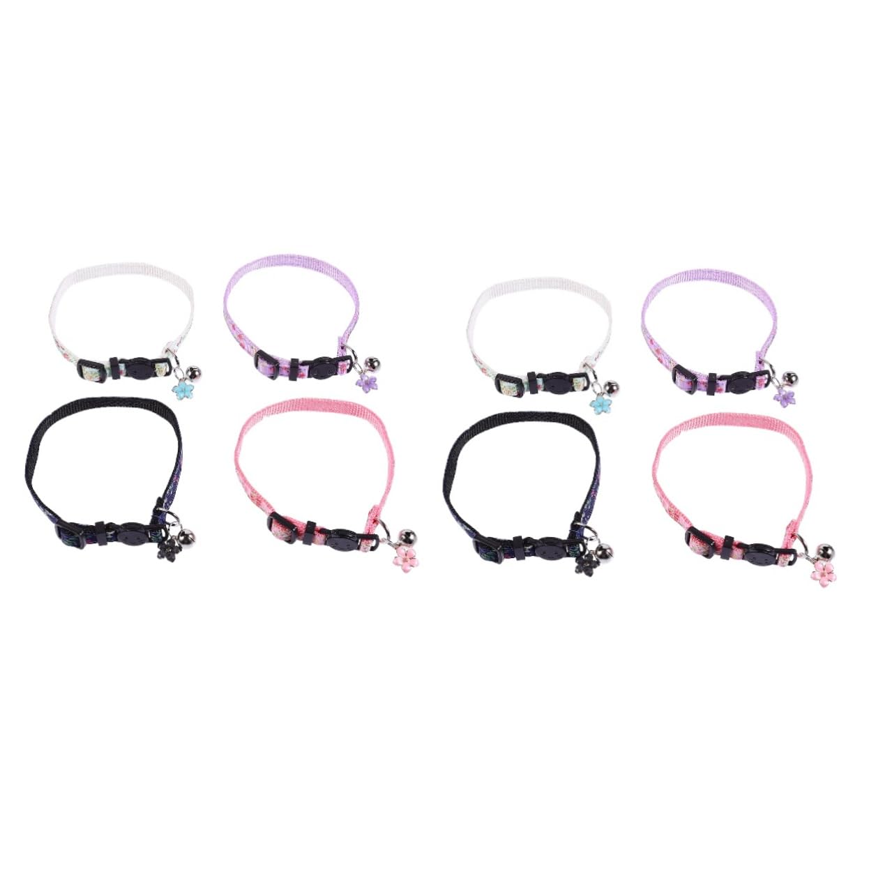 Collar floral para gatos Milisten contra rozaduras, juego de 8 adornos suaves para fiestas