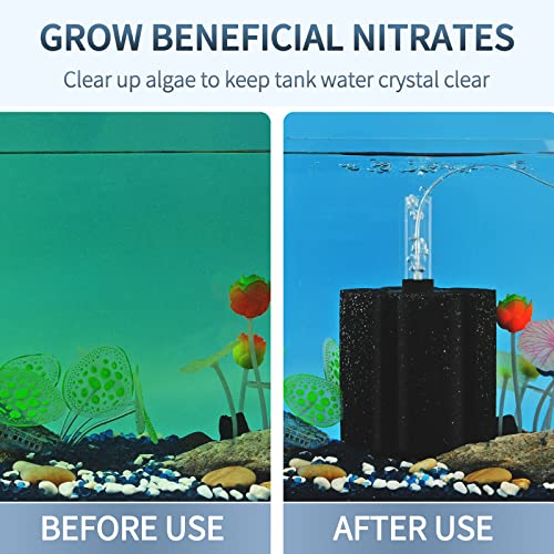 Image of Pawfly Large Aquarium Bio Sponge Filter Quiet Fish Foam Filter with Airline Tubing Suction Cups Check Valve Connectors and Control Valve Accessories for Betta Fry Shrimp Fish Tank up to 60 Gallon