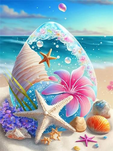 Tableau perle Diamant Sunset 70x80cm avec kit complet point de croix