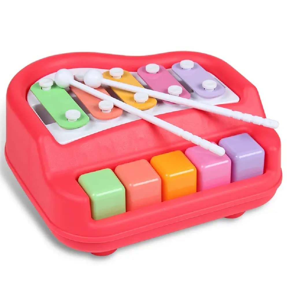 FunBlast Xylophone Piano - Xylophone Toys for Kids - Learning Toy, Hand Knock Piano Toys with 5 Voice Note for Kids Babies Boys and Girls – Musical Toy (Red-Xylo)-image-38