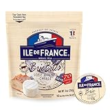Ile de France Brie Cheese - 60 Soft Ripened French Cheeses, 0.9 oz Mini Brie Individual Cheese - Easy to carry Brie Bites from The Cheese Lover Shop