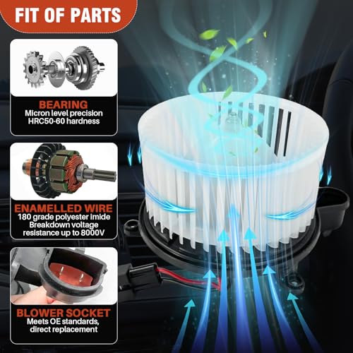 Image of AC Heater Blower Motor with Fan 700251 fit for Mazda 6 2009-2013, for Ford F-350 Super Duty 2011-2016, F-250 Super Duty 2011-2016
