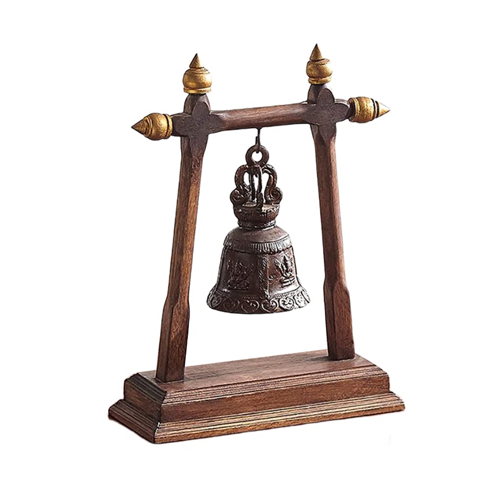 Lucky Feng Shui Copper Bell Hand-Carved Wind Chimes Thai Table Decoration Ornaments SPA Massage Parlor/Living Room