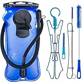 WACOOL 3L 3Liter 100oz BPA Free EVA Hydration Pack Bladder, Leak-Proof Water Reservoir (Blue(Double Opening) with Clean Kit)
