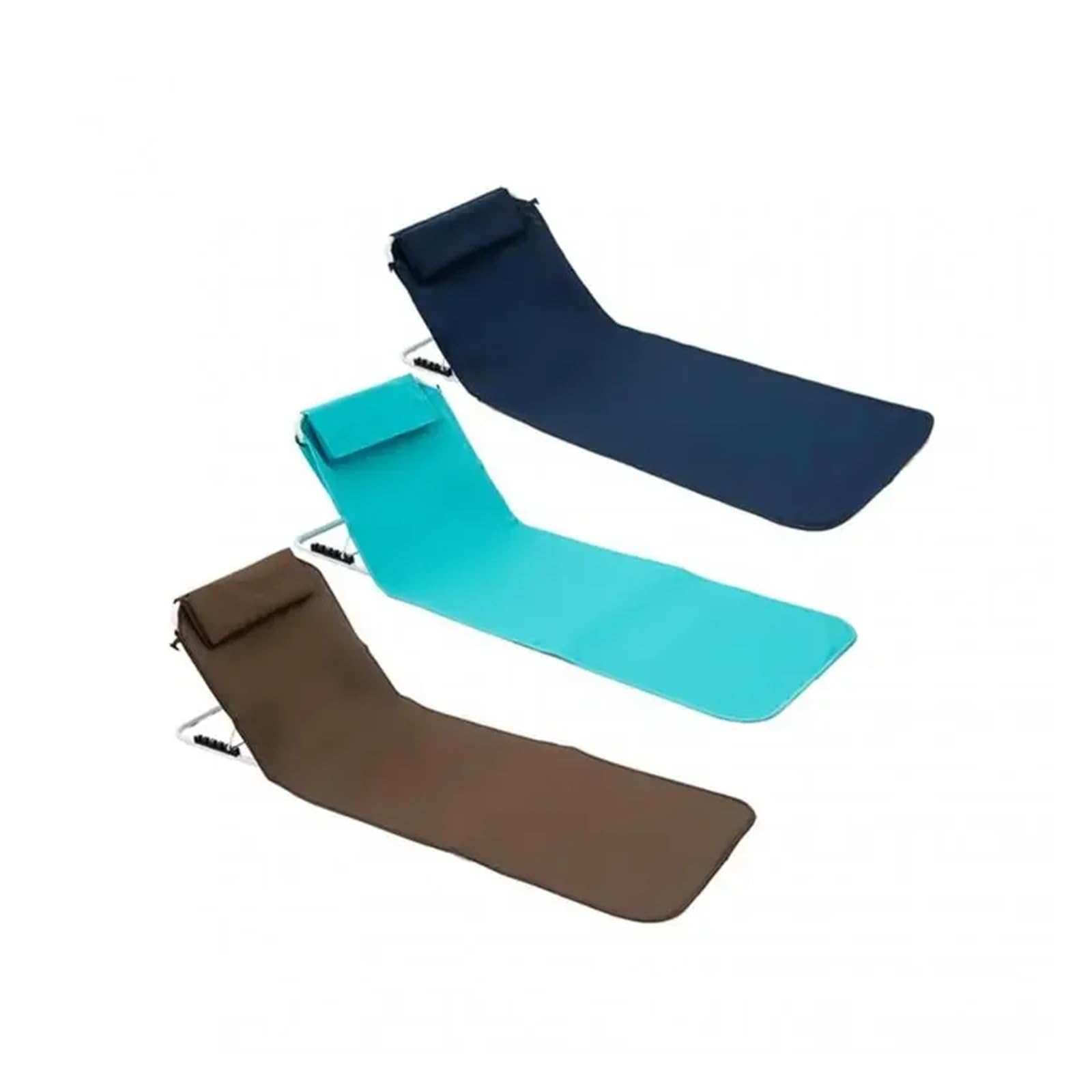 Chaise Longue Pliante Chaise Longue réglable Chaise de Plage Portable Chaise Pliante Assise inclinable Chaise à Double Usage Dossier Relaxant Lit de Couchage extérieur (Feuille d'aluminium E