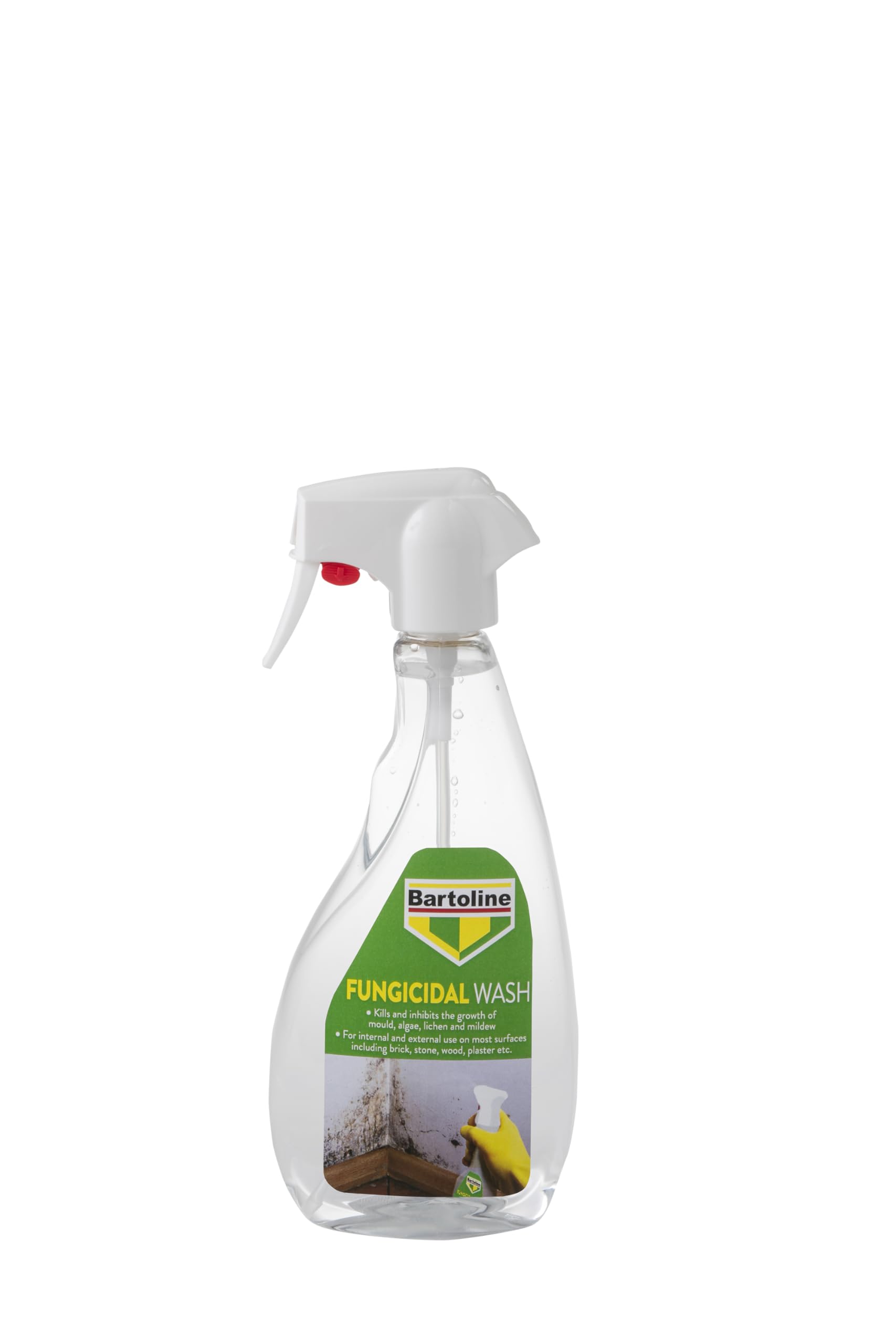 Bartoline Fungicidal Wash Spray 500 ml, Removes and Prevents Mould, Algae, Lichen and Mildew, Long-Lasting Surface Protection