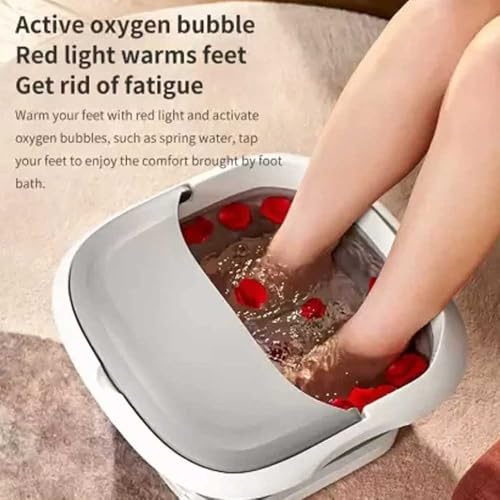 Gziztx Collapsible Foot Spa And Massager With Heater, Bubble, Virbration, Foot Bath Bowl With Massage Rollers, Foot Soaking Tub For Relieve Pressure - 6