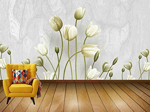 Avikalp Exclusive AVZ0592 Modern Minimalist Fresh Three Dimensional Floral Tv Background Wall HD 3D Wall Sticker(365cm x 304cm)