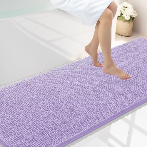 Smiry Luxury Chenille Bath Rug 70x24, Extra Soft & Absorbent