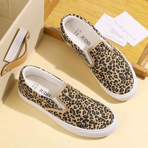 Image of JUDIS Women's Slip on Canvas Shoes Classic Sneakers Loafers Shoes Casual Fashion Shoes