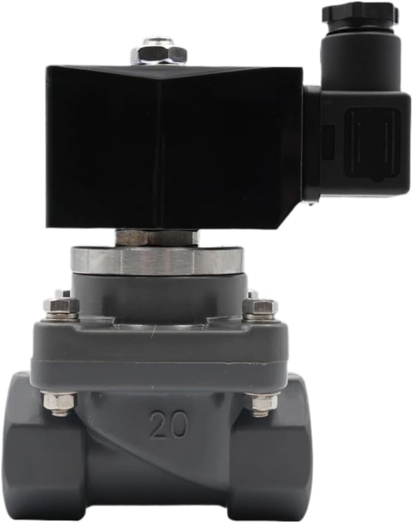 220v Diaphragm Pressure Valve one-Way Valve UPVC/CPVC Anti-Corrosion Energy-Saving Electric Solenoid Valve(Npt-ac220v-cpvc,1 Inch)