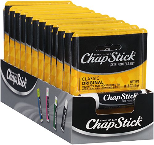 ChapStick Classic, Original Flavor Skin Protectant Flavored Lip Balm Tube,24 Count (Pack of 1)