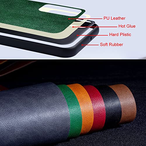 Coque cuir iPhone 14 Pro vert résistant aux chutes et rayures - 4