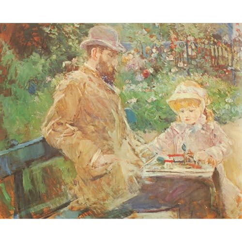 Toile Morisot Eugène Manet et sa fille sublime votre décoration de chambre avec élégance