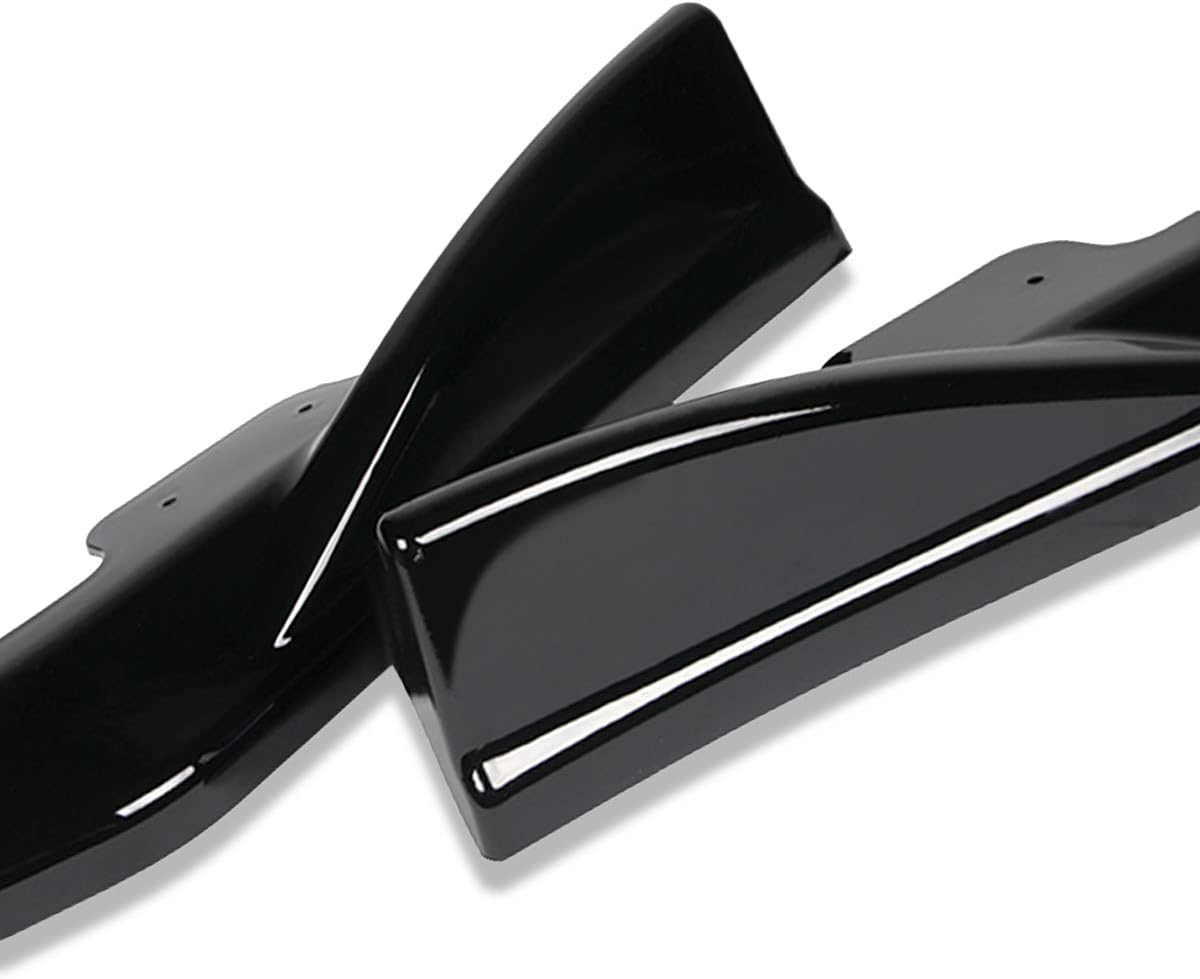 DNA MOTORING CS2-Style Front Bumper Lip Compatible with 08-10 Subaru WRX/STI, Gloss Black, 2-PU-516-PBK