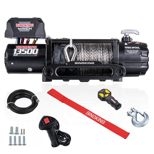 SINOKING 13500 lb Electric Winch for Jeep, Truck, SUV, Boat