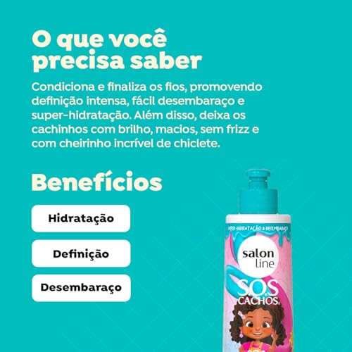 Salon Line, SOS ATIVADOR CONDICIONADOR CHICLETE KIDS 300ML