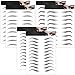 6 Feuilles Autocollants de Sourcils Imperméables Ressemblant à des Cheveux 4D Autocollants de Transfert de Sourcils Autocollants Toilettage des Sourcils de Style d'Arche, 66 Paires (Styles Classiques)