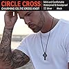 Black Cross Jewelry Vintage Viking Style Norse Runes Necklace Stainless Steel Irish Celtic Knot Charm Sturdy Chain Adjustable, Protection Gifts for Friends #4