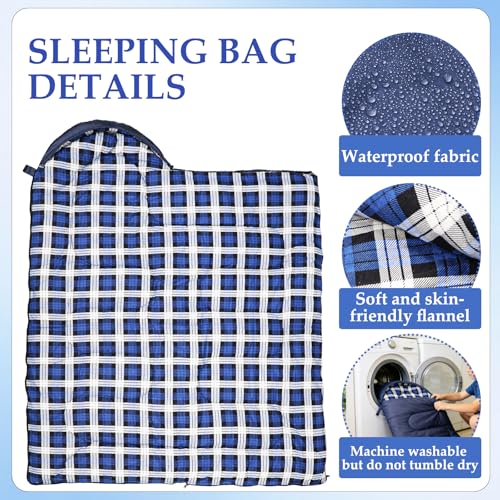 Uniqwamer Bolsa de Dormir para Niños para Niñas y Niños - Bolsa de Dormir para Camping de Franela Ligera e Impermeable para Clima Frío y Cálido de 4 Temporadas 45°F miniatura 5